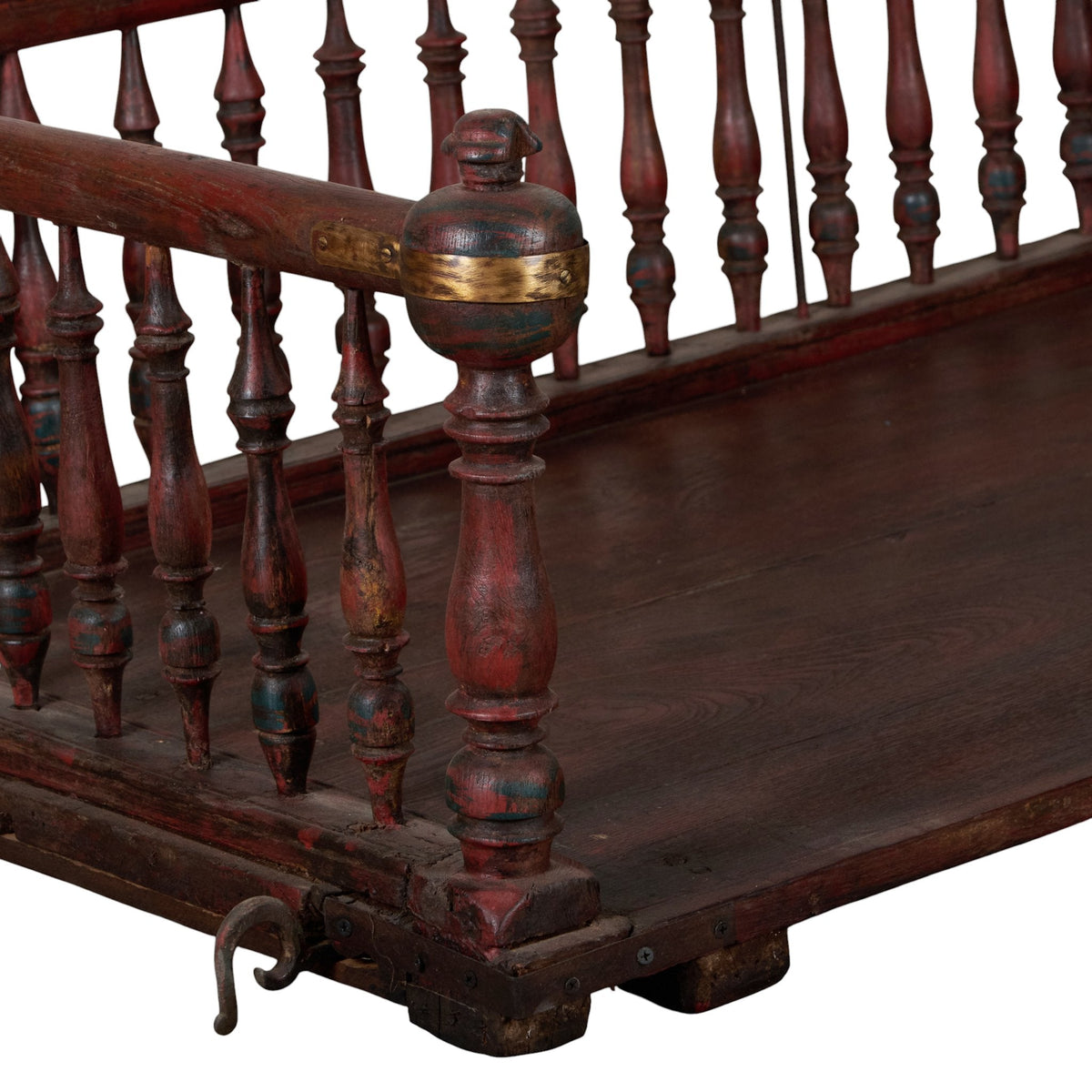 Turned Teak Spindle Jhula Swing by Studio Vastu