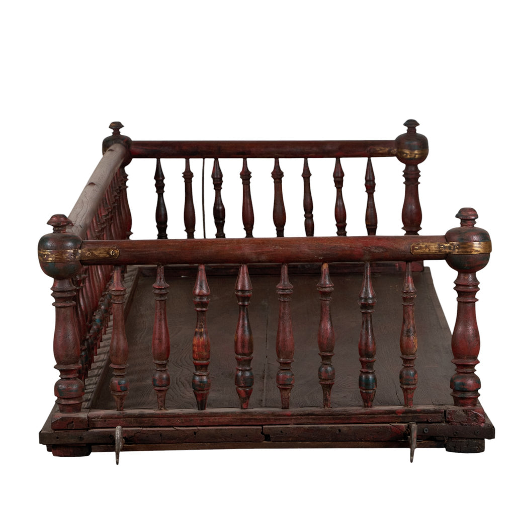 Turned Teak Spindle Jhula Swing by Studio Vastu