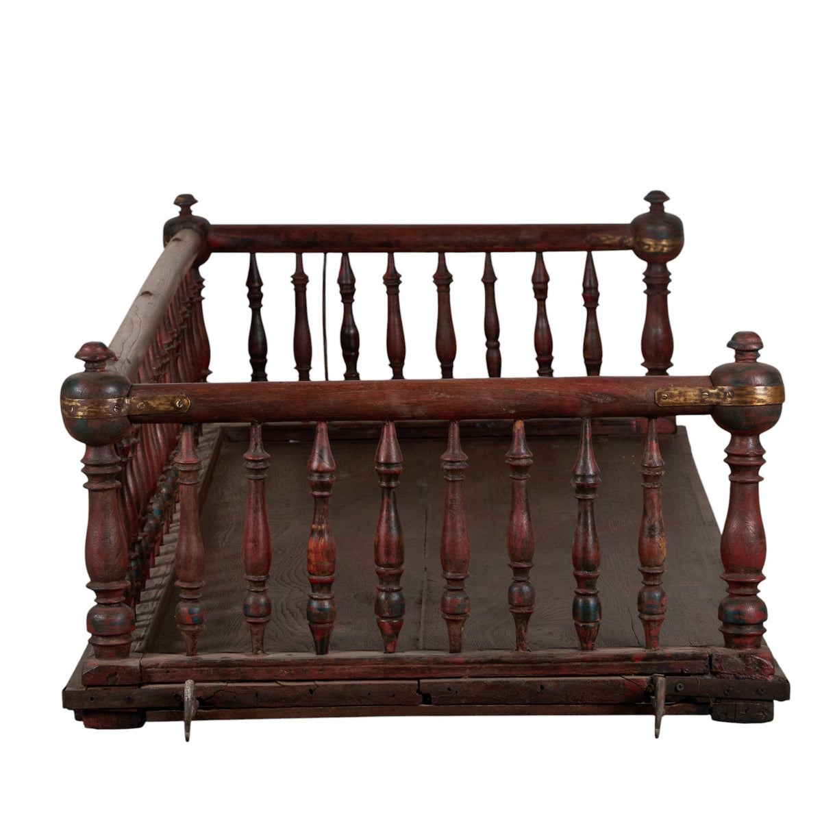Turned Teak Spindle Jhula Swing by Studio Vastu