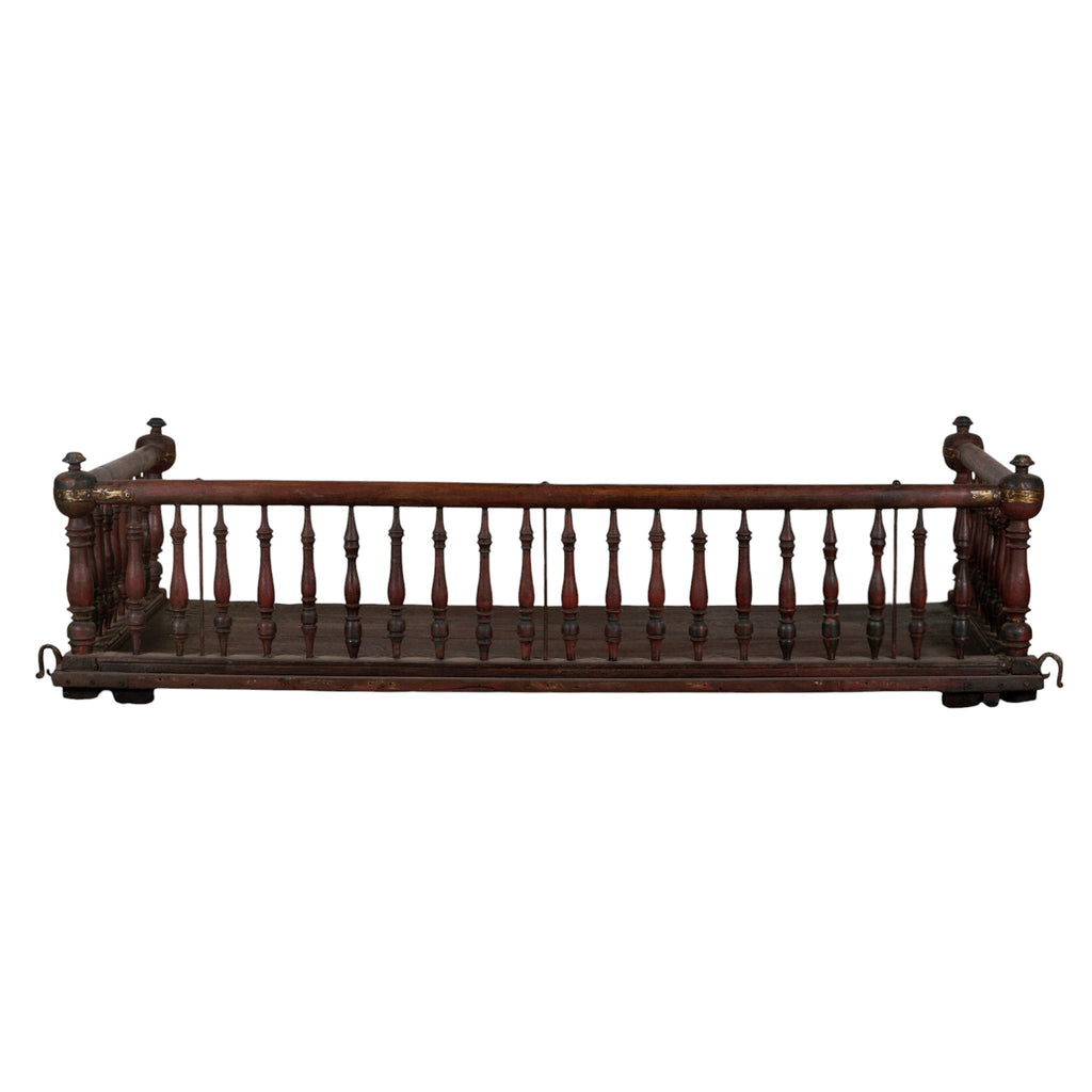 Turned Teak Spindle Jhula Swing by Studio Vastu