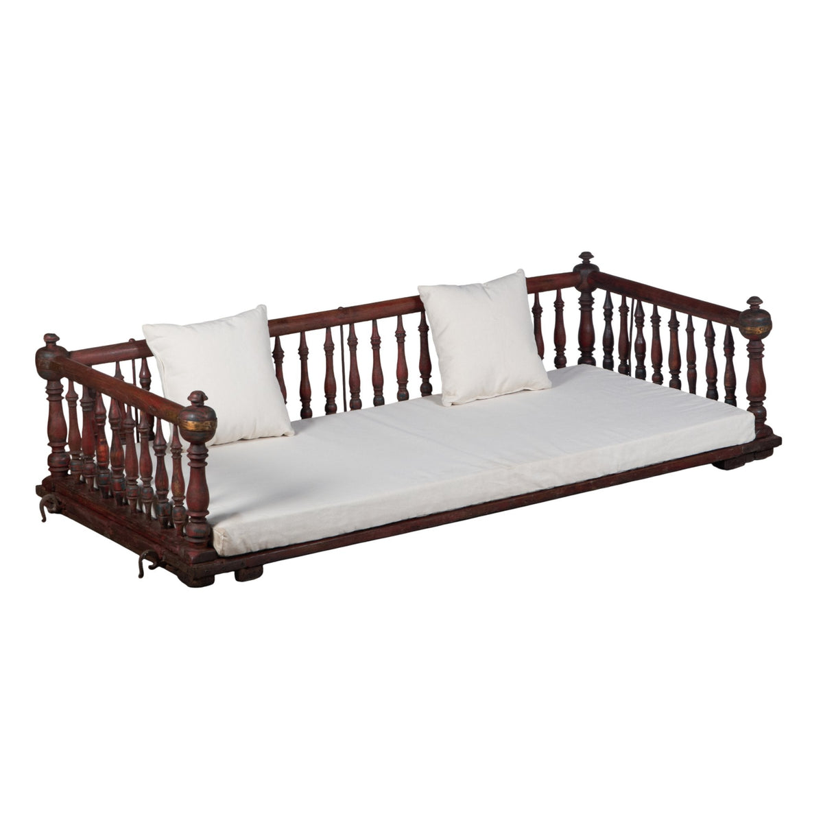 Turned Teak Spindle Jhula Swing by Studio Vastu