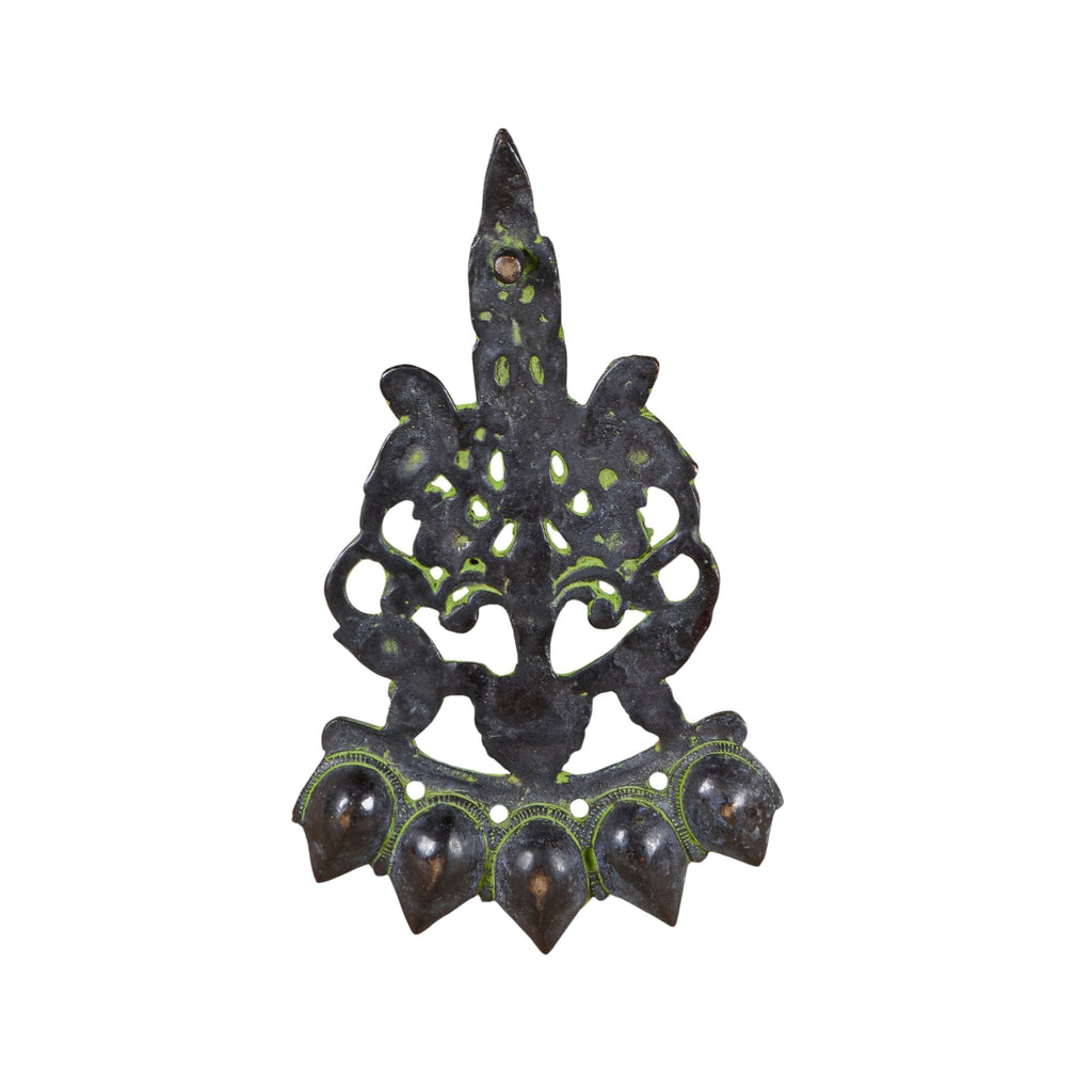 Verdigris Brass Peacock Toran Lamp by Studio Vastu