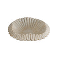 White Marble Ruffled Context Bowl Small by Studio Vastu