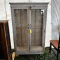 White Painted Glass Showcase Cabinet by Studio Vastu
