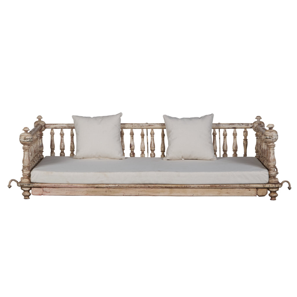 Whitewashed Teak Jhula Swing by Studio Vastu