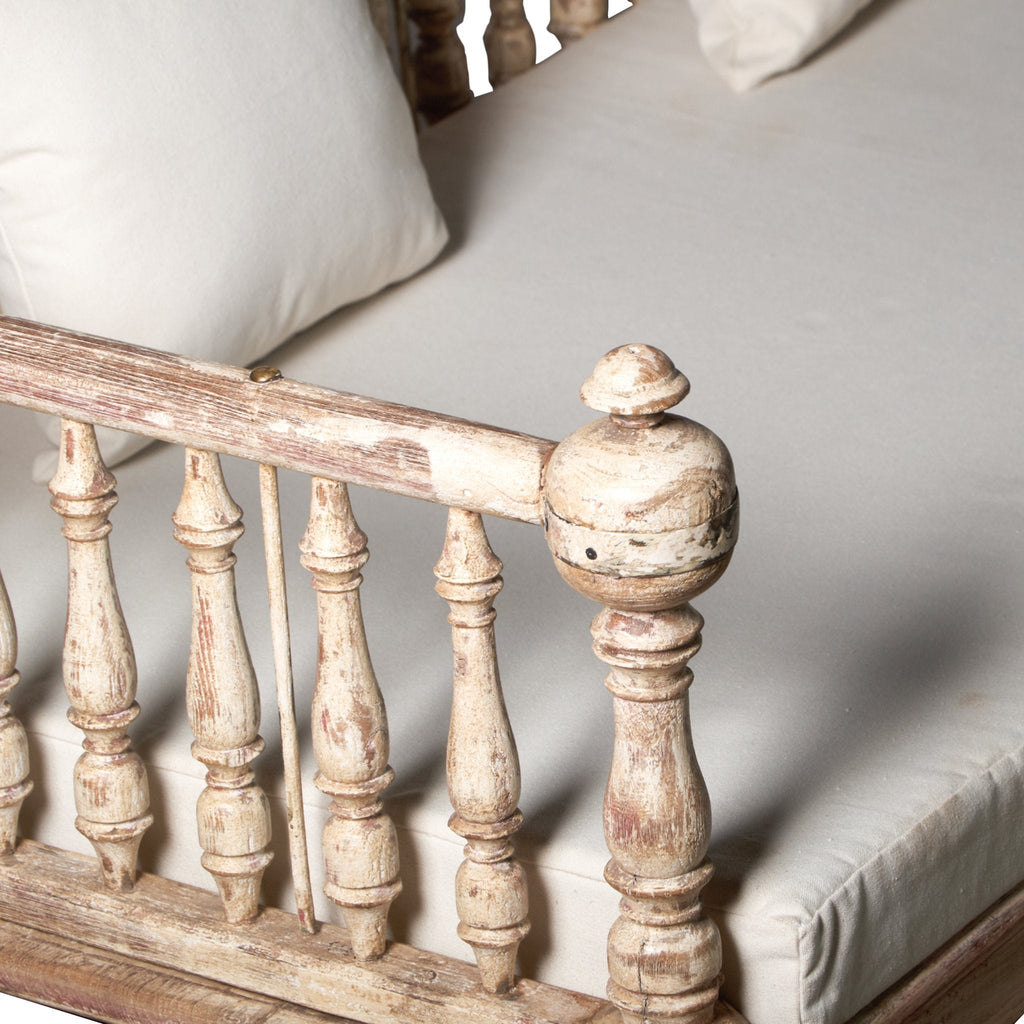 Whitewashed Teak Jhula Swing by Studio Vastu