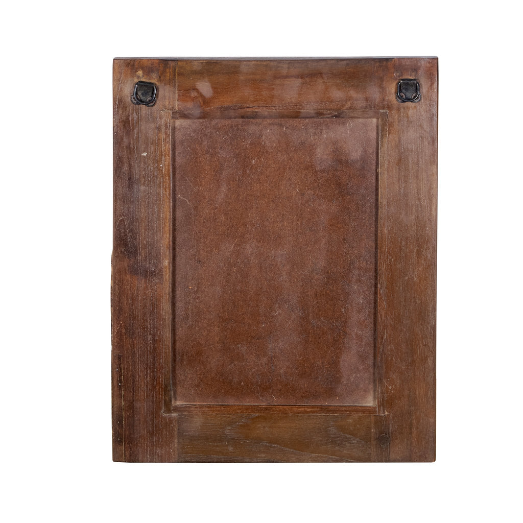 Wood Textile Block Patchwork Mirror by Studio Vastu