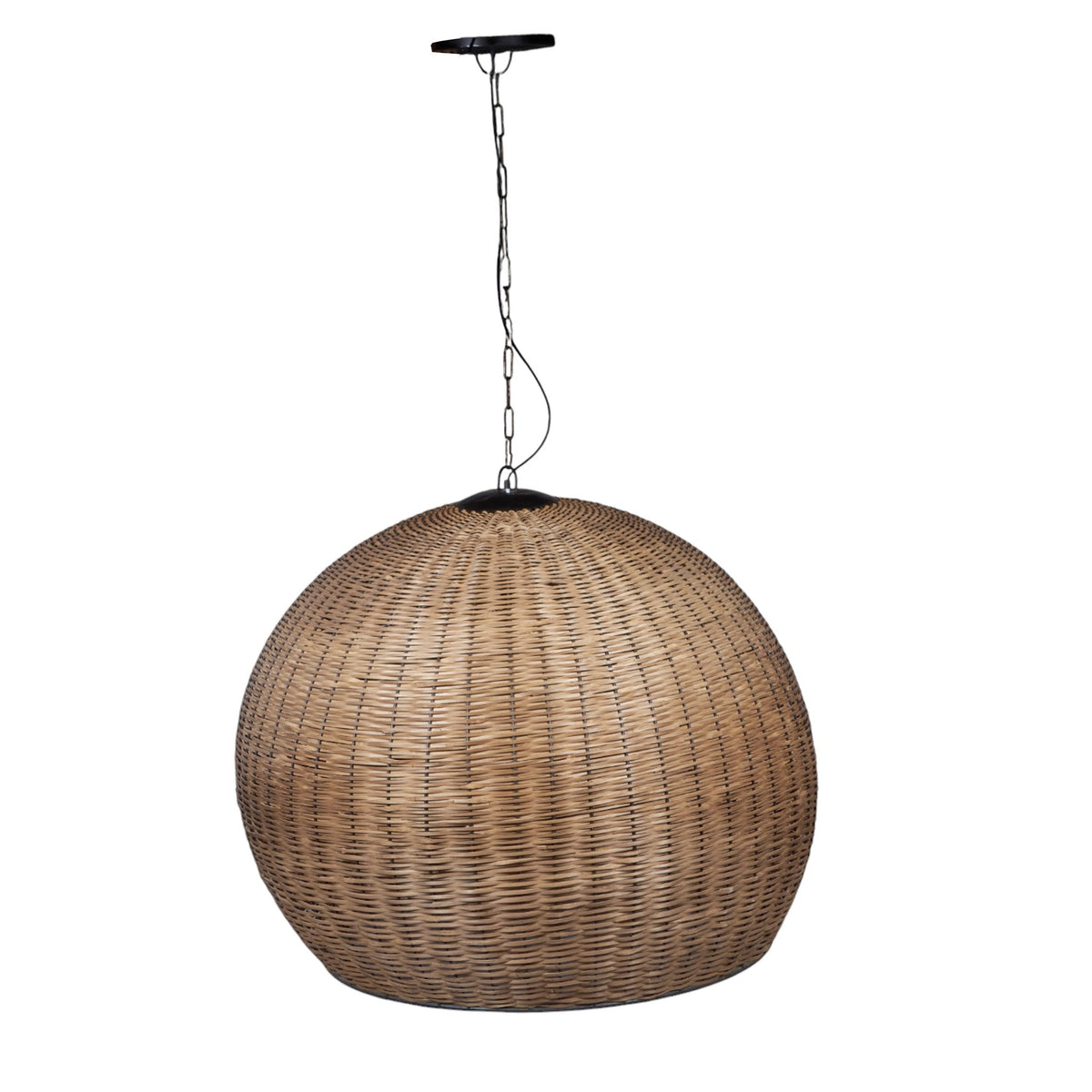 Woven Rattan Dome Pendant Light by Studio Vastu