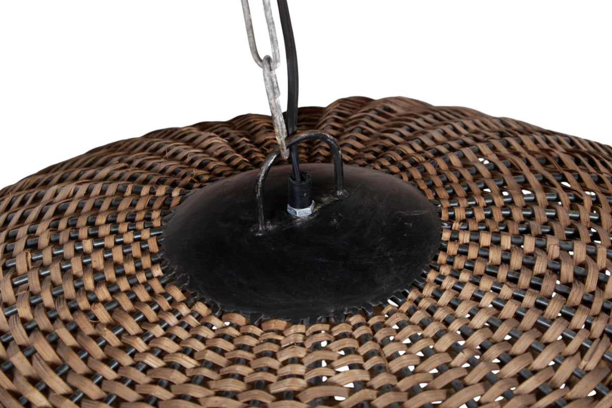 Woven Rattan Dome Pendant Light by Studio Vastu