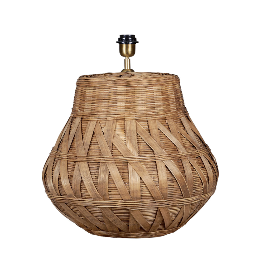 Woven Rattan Vessel Table Lamp by Studio Vastu