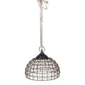 Woven Wire & Crystal Dome Pendant Light by Studio Vastu